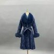 Fox Fur Collar Women's Mink-trimmed Belted Fashionable Coat Fur Jacket  (16)