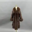 Fox Fur Lapel Women's Luxurious Long Mink-Blended Coat Mink Fur Jacket  (16)