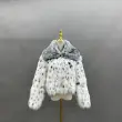 Eco Friendly Wool Coat Women's Avant Garde Notched Lapel Leopard Pattern Short Faux Fur Outerwear Jacket (12)