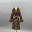 Fox Fur Collar Women's Mink-trimmed Belted Fashionable Coat Fur Jacket  (19)