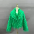 Eco Friendly Faux Fur Jacket Women's Chic Shawl Collar Tassel Faux Fur Outerwear Coat (3)