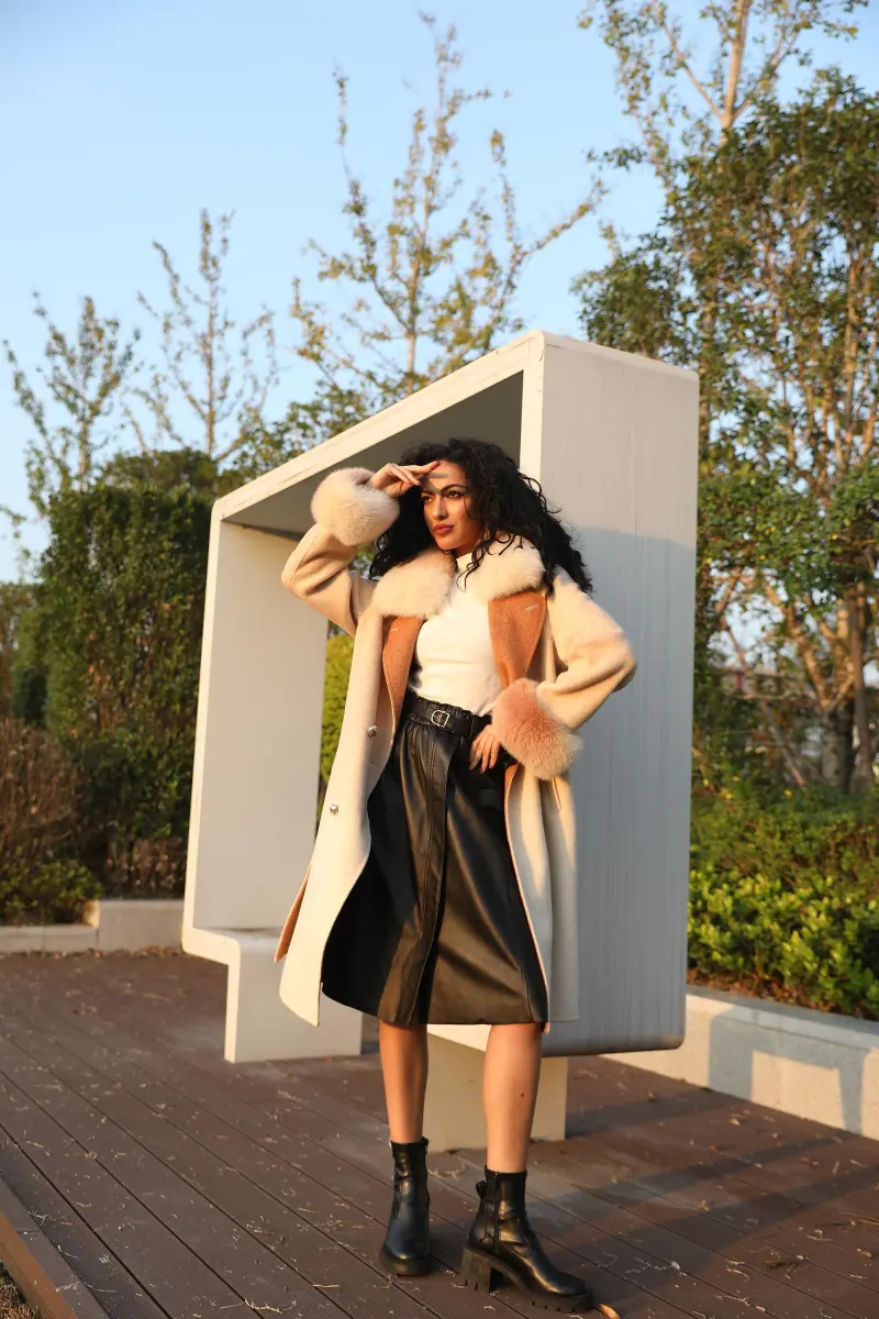 Double-Faced Cashmere Jacket for Women Classic Square Collar Gradient Double-Faced Wool Coat (19)