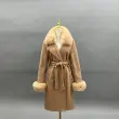 Circle Fleece Coat for Women Classic Fashion Small Square - Collar Jacket (4)