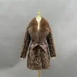 Women's Mink Fur Mid-Length Suit Lapel Tied Waist Jacket (14)