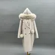 Double-Faced Wool Coat for Women Fashionable Removable Hat Long Double-Faced Wool Outer Coat (9)