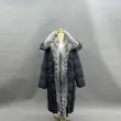 Goose Down-Insulated Knitted Cuff Collar Large Lapel Lightweight Warm Down Jacket