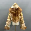 Fox Fur Coat for Women Luxurious Fox Fur Placket Hooded Zippered Jacket (21)