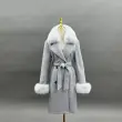 Circle Fleece Coat for Women Classic Fashion Small Square - Collar Jacket (7)