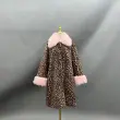 Faux Fur Coat Women's New Style Lapel Leopard Pattern Long Jacket (16)