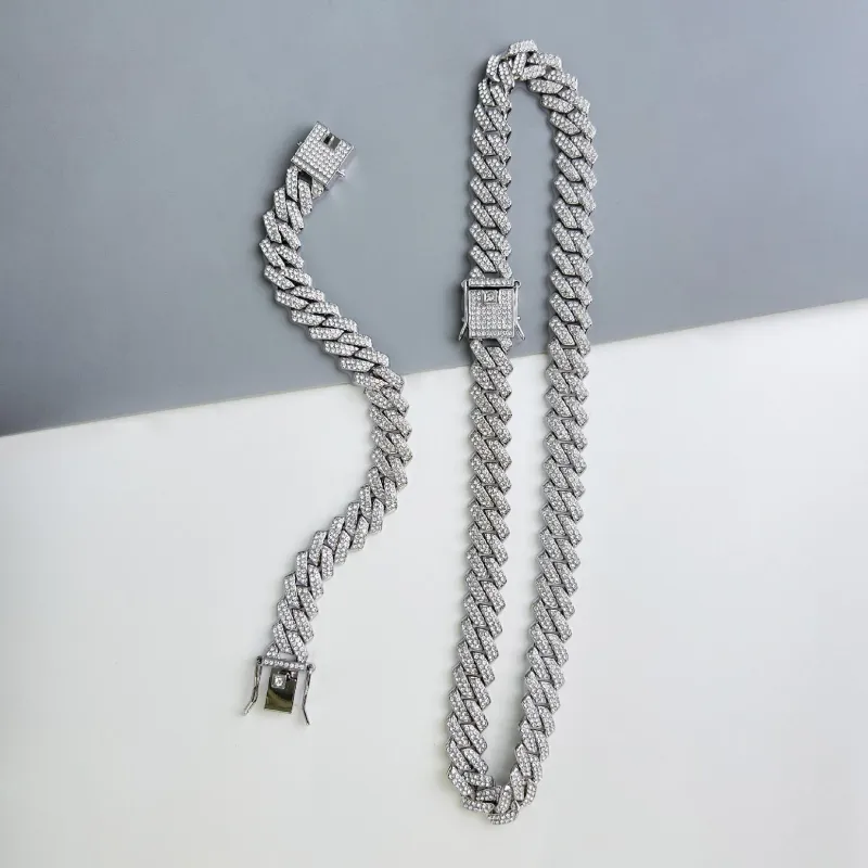 Versatile Alloy Cuban Necklace and Hip-Hop Style Bracelet Cool and Trendy Accessories