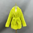 Eco-Friendly Faux Fur Coat Women's StylishSuit Collar Belted Faux Fur Jacket (12)