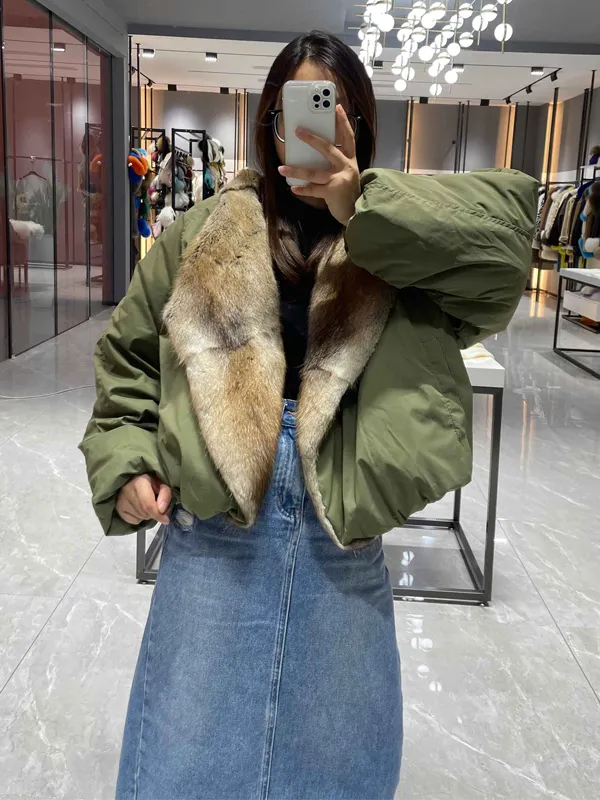 Missjanefur Down Jackets Made in Significant Part of Fur
