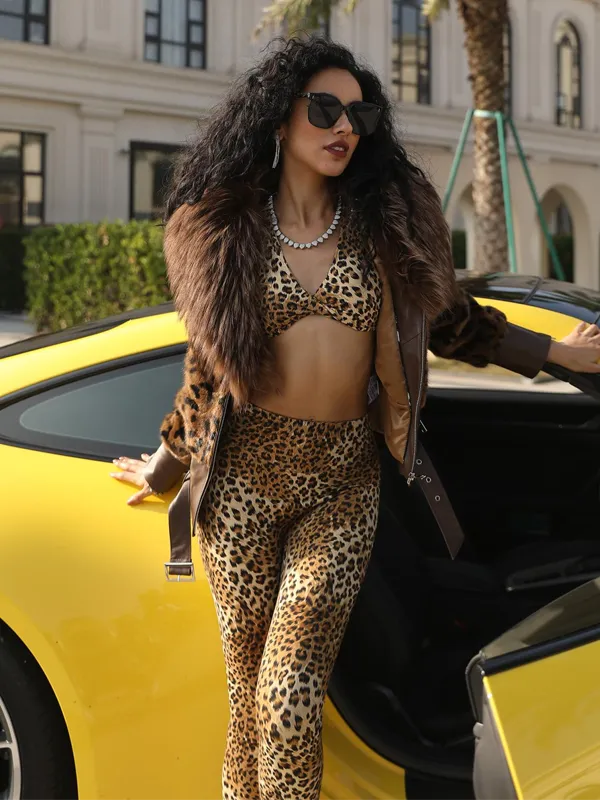 Shawl Lapel Short Mink-Blended  Fur Women's Fashion Fur Jacket (19)