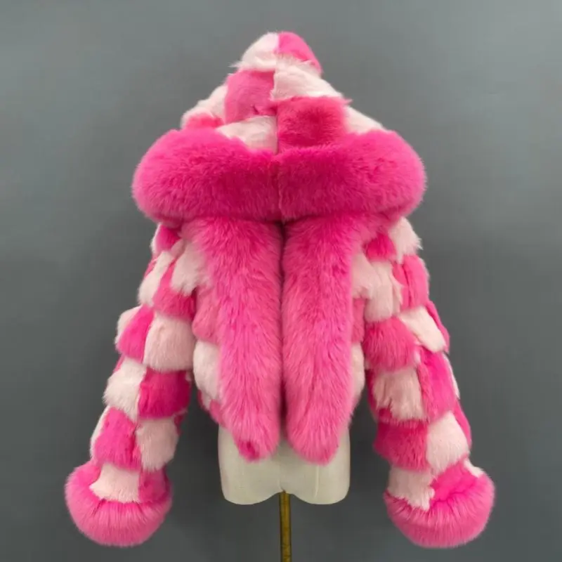 fox fur JFB1-21151 pink