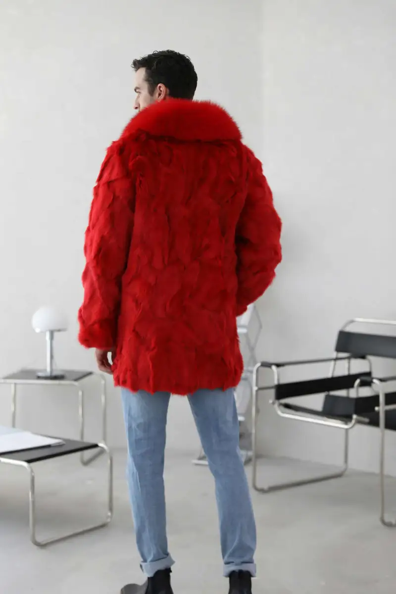 Fox coat red long-(45)