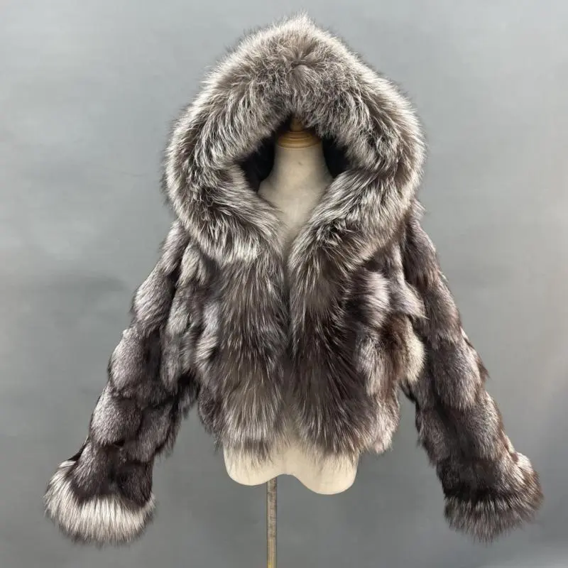 fox fur JFB1-21151 silver fox