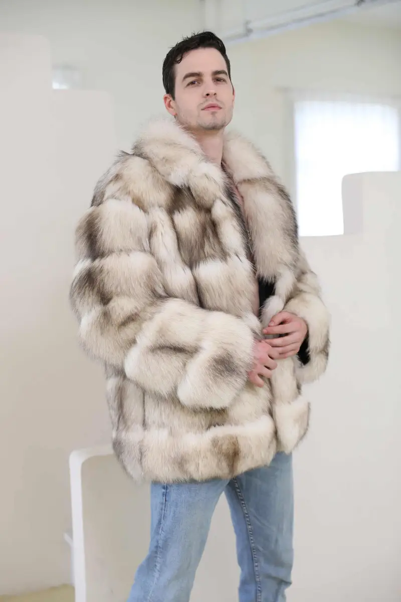 Suit collar fox jacket-(24)