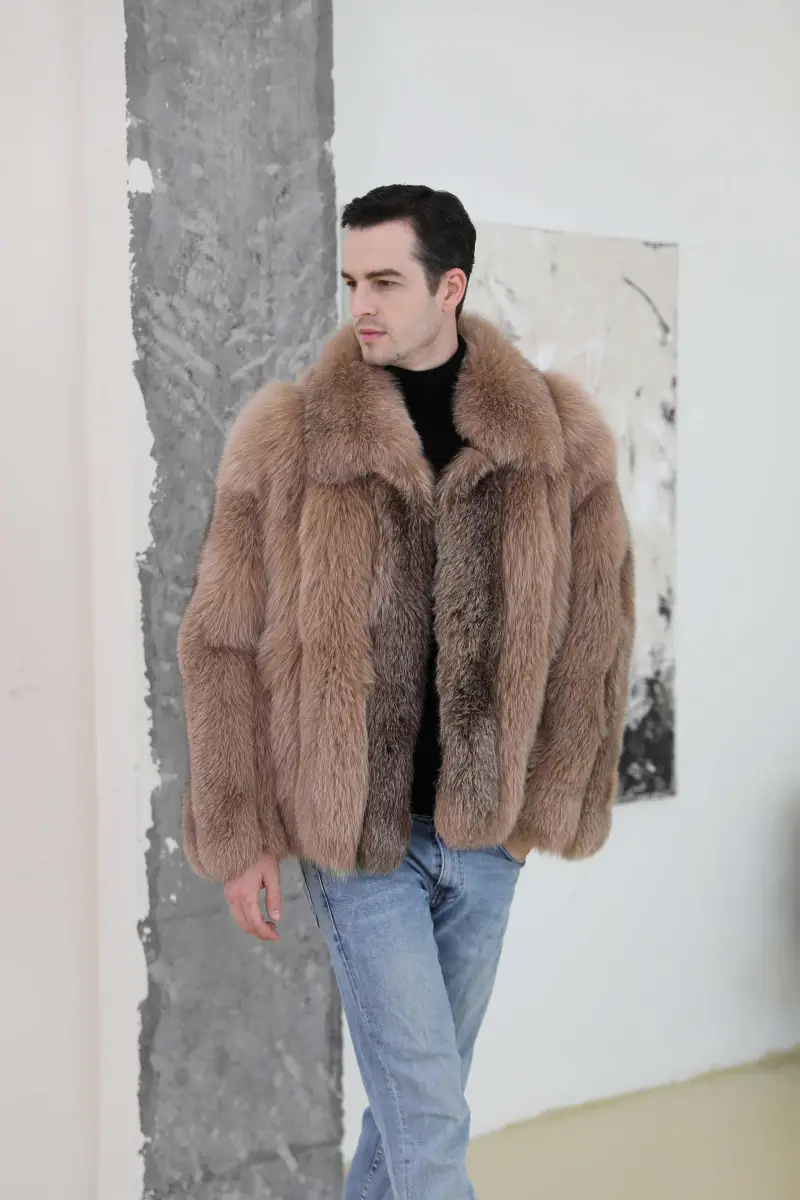 Men's Cross Fox Coat-(6)