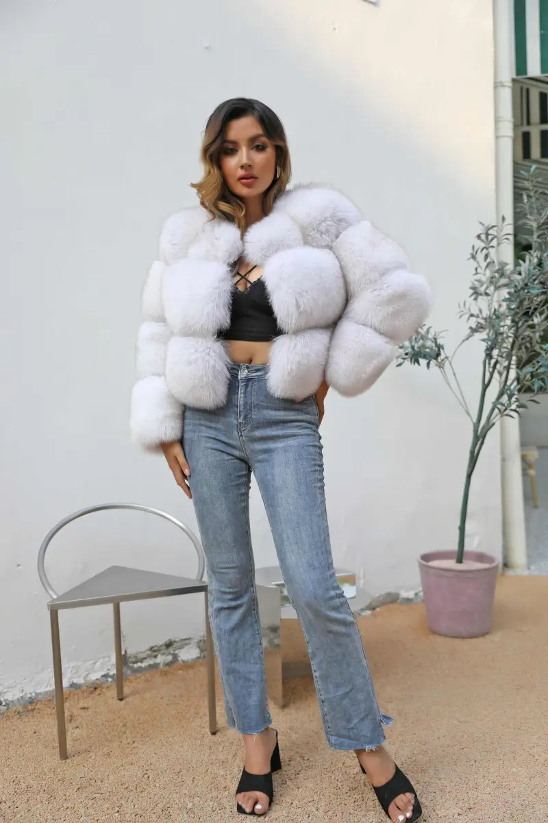 Short fox fur coat-(2)