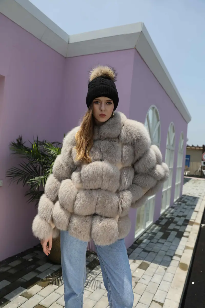 Women's loose fox coat 2