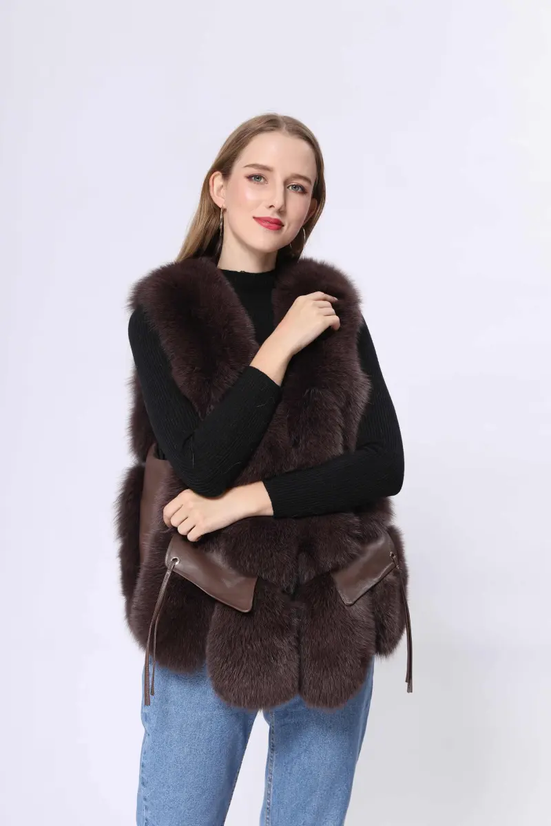 Women's Solid Fox Vest-(11)