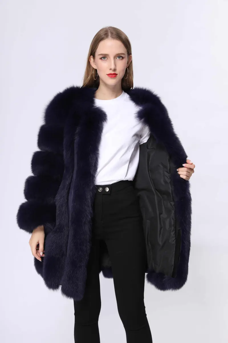 Long Vertical Fox Coat 2