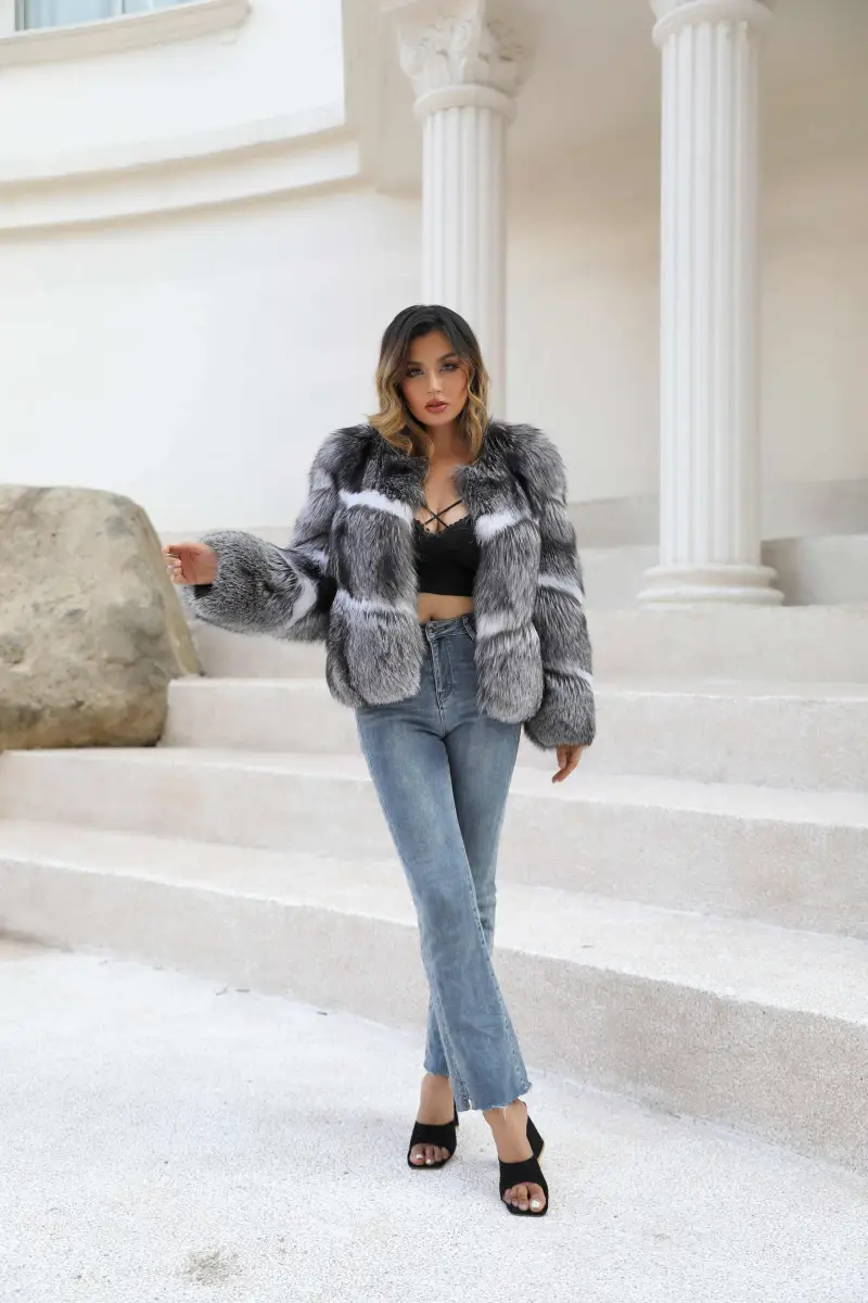 Short silver fox coat-(7)