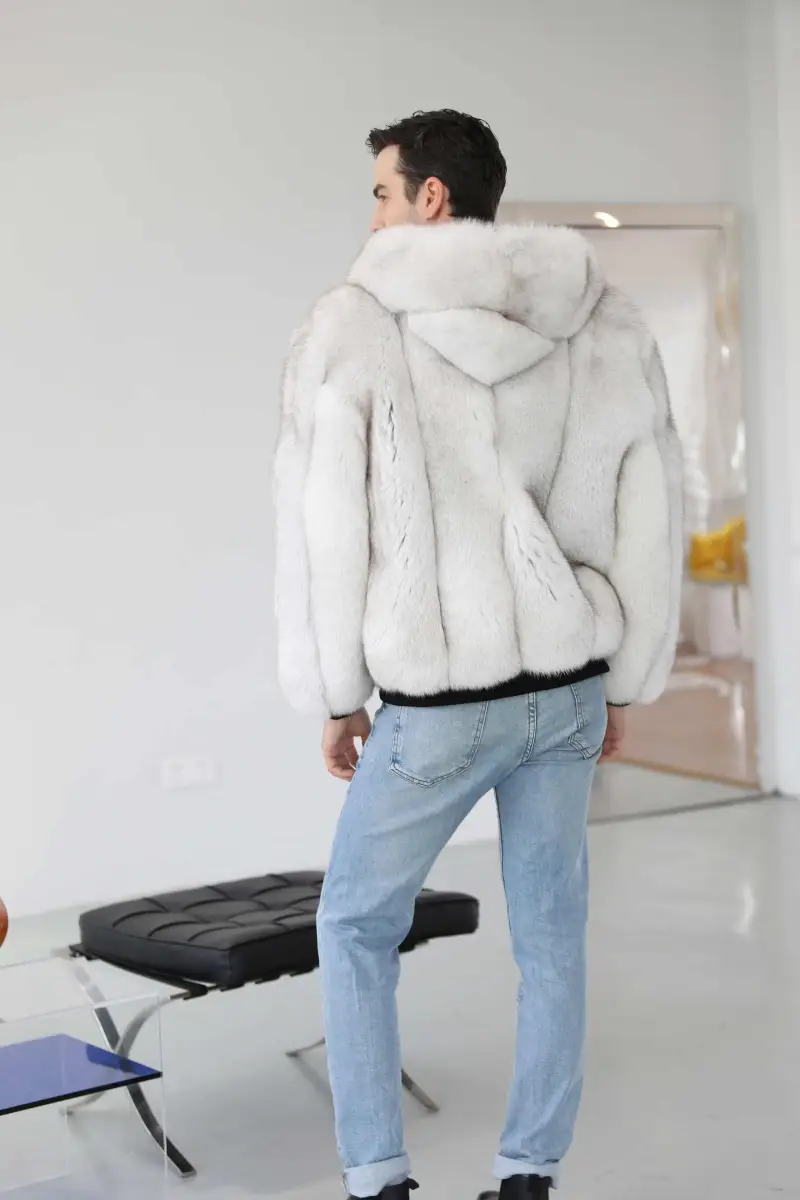 Fox hooded coat-(49)