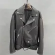 Black windproof leather jacket fashion men's wear