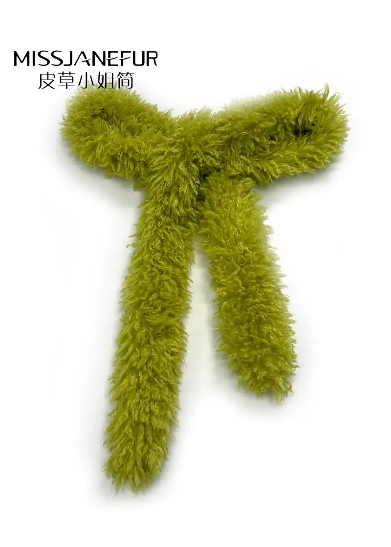 Missjanefur Green Fur Waist Bands