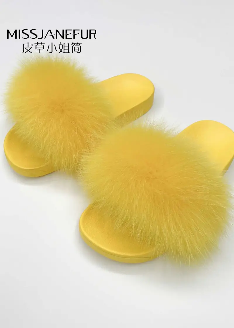 Missjanefur Fox Fur Slippers