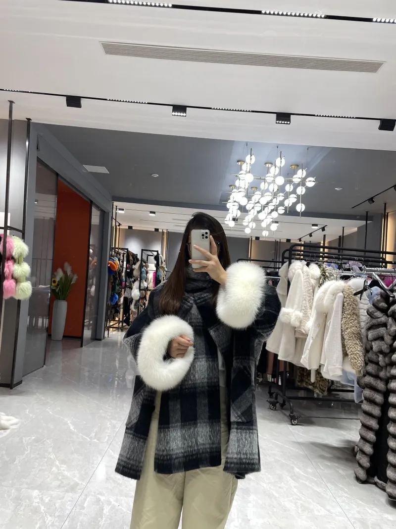格子围巾双面呢 (23)
