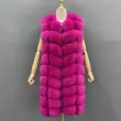 High quality warm sleeveless long women's vestColor:Dark pink