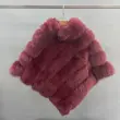 Real fox fur women's fashion shawlColor:Kermesinus