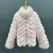 Winter women wear fox fur on both sidesColor:Pink