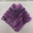Real fox fur women's fashion shawlColor:Purple