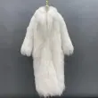 Unisex beach wool coat long coatColor:White