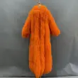 Unisex beach wool coat long coatColor:Orange