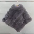 Real fox fur women's fashion shawlColor:Grey