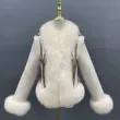 Girls Warm Fur Coat Outerwear Real Fox Fur Jacket Women Fur Coat WinterColor:White