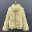 Winter women wear fox fur on both sidesColor:Yellow