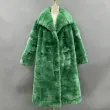 Classic design lapel men's real rabbit fur coatColor:Green