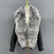 Fox fur collar leather women's coatColor:Grey