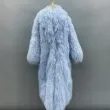 Unisex beach wool coat long coatColor:Light blue