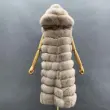 Winter Women Fox Fur Gilet Warm Long Soft Comfortable Outwear Vest For FemaleColor:Beige