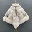 High quality women's luxury fox fur cloak loose genuine fox coatColor:White