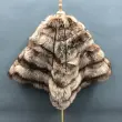 High quality women's luxury fox fur cloak loose genuine fox coatColor: