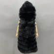 Winter Women Fox Fur Gilet Warm Long Soft Comfortable Outwear Vest For FemaleColor:Black